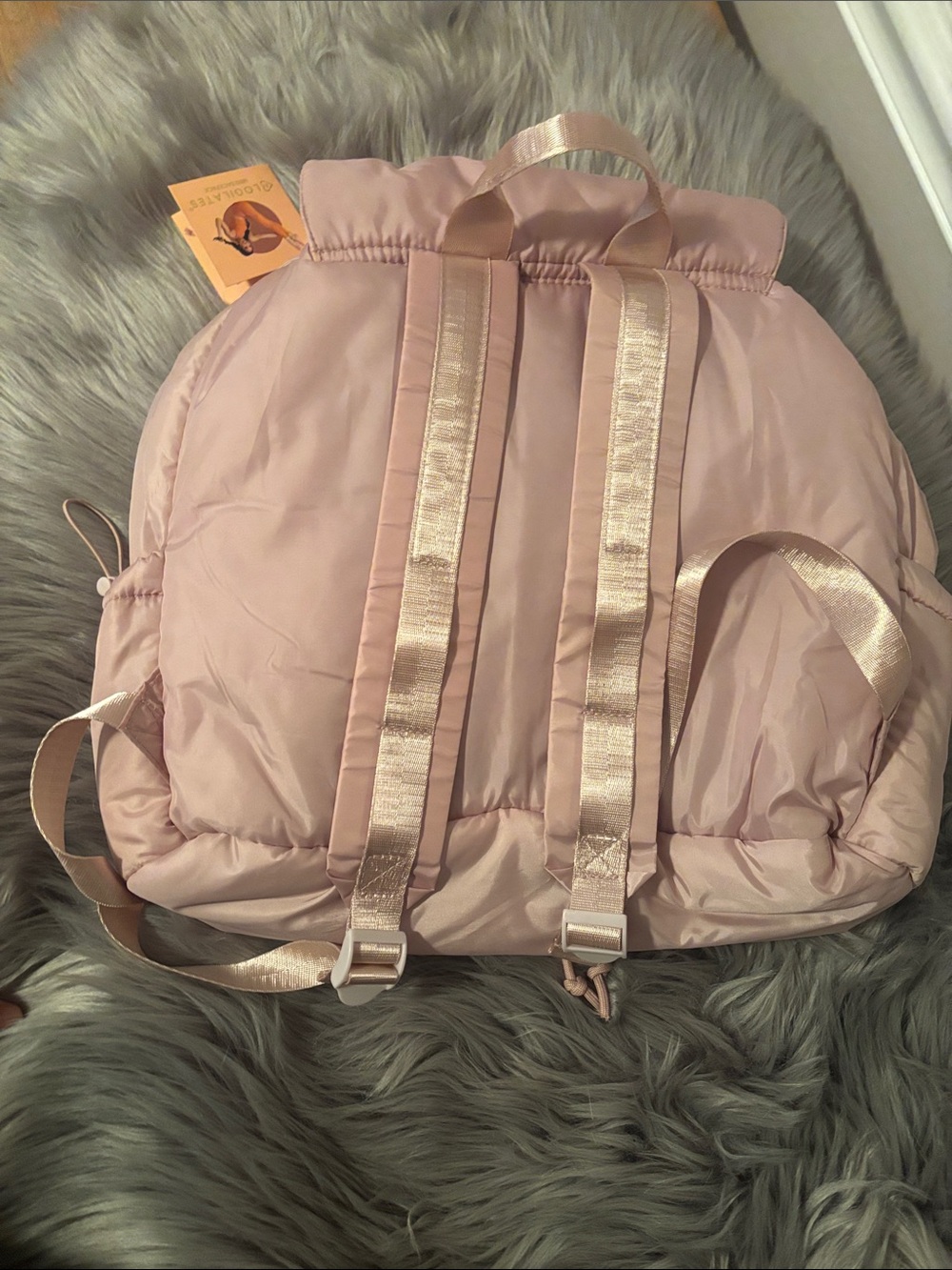 Blogilates Blush Quilted Drawstring Backpack - Picture 3 of 3